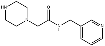 2-(piperazin-1-yl)-N-(pyridin-3-ylmethyl)acetamide Struktur