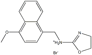 2-Oxazolamine,4,5-dihydro-N-[(4-methoxy-1-naphthalenyl)methyl]-, hydrobromide (1:1) Struktur