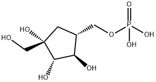 5-carbafructofuranose 6-phosphate Struktur