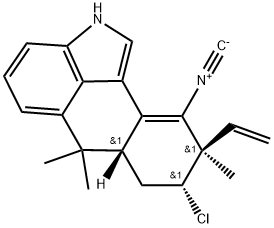 [6aS,(-)]-8α-Chloro-9β-ethenyl-2,6,6aβ,7,8,9-hexahydro-10-isocyano-6,6,9-trimethylnaphtho[1,2,3-cd]indole Struktur