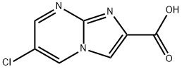 6-chloroimidazo[1,2-a]pyrimidine-2-carboxylic acid(SALTDATA: HCl H2O) Struktur