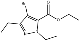 4-BROMO-1,3-DIETHYL-1H-PYRAZOLE-5-CARBOXYLIC ACID ETHYL ESTER Struktur