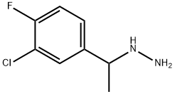 (1-(3-chloro-4-fluorophenyl)ethyl)hydrazine Struktur