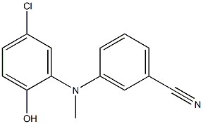 3-{[(5-chloro-2-hydroxyphenyl)methyl]amino}benzonitrile Struktur