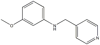 3-methoxy-N-(pyridin-4-ylmethyl)aniline Struktur