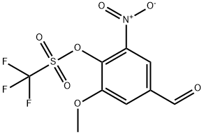 Trifluoro-Methanesulfonicacid2-Methoxy-4-forMyl-6-nitro-phenylester Struktur