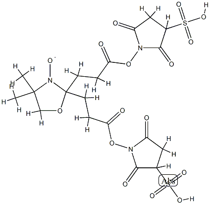 bis(sulfo-N-succinimidyl)doxyl-2-spiro-4'-pimelate Struktur