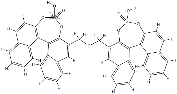 (11bR,11'bR)-2,2'-[oxybis(methylene)]bis[4-hydroxy-4,4'-dioxide-Dinaphtho[2,1-d:1',2'-f][1,3,2]dioxaphosphepin Struktur