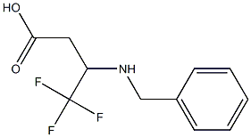 3-(benzylamino)-4,4,4-trifluorobutanoic acid Struktur