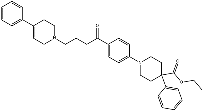 ISONIPECOTIC ACID, 4-PHENYL-1-(p-(4-(4-PHENYL-1,2,5,6-TETRAHYDRO-1-PYR IDYL)BUTYR Struktur