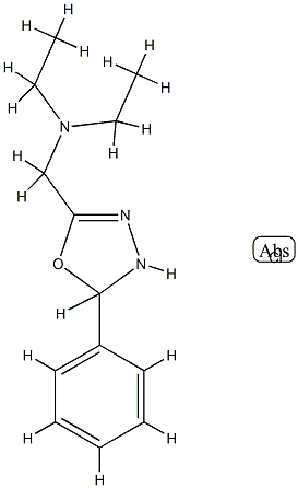 delta(sup 4)-1,2,4-Oxadiazoline, 5-((diethylamino)methyl)-3-phenyl-, h ydrochloride Struktur