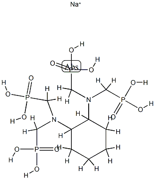 [cyclohexane-1,2-diylbis[nitrilobis(methylene)]]tetrakisphosphonic acid, sodium salt Struktur