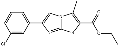 6-(3-CHLOROPHENYL)-3-METHYLIMIDAZO[2,1-B]THIAZOLE-2-CARBOXYLIC ACID ETHYL ESTER Struktur