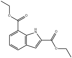 7-Ethoxycarbonylindole-2-carboxylic acid ethyl ester Struktur