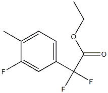 Ethyl Difluoro-(3-fluoro-4-methylphenyl)acetate Struktur