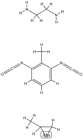 1,2-Ethanediamine, polymer with 1,3-diisocyanatomethylbenzene and methyloxirane Struktur