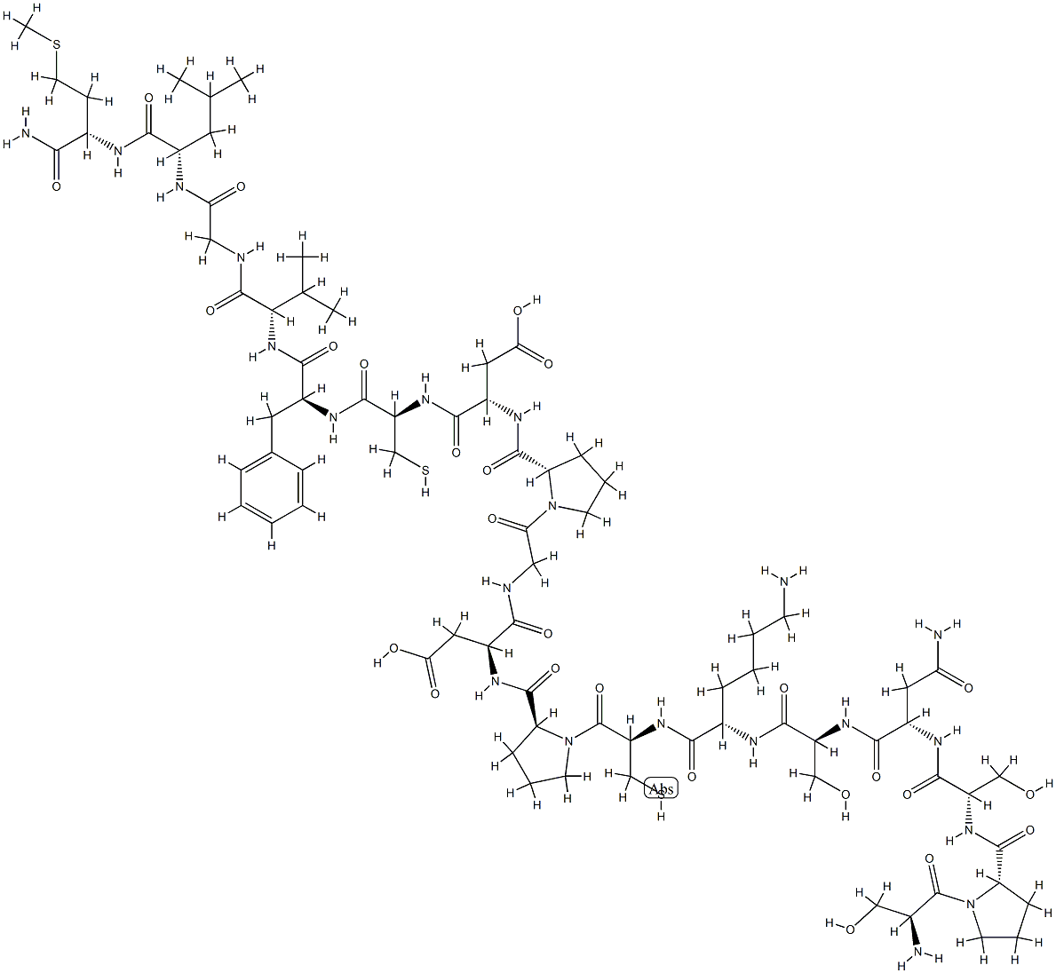 H-SER-PRO-SER-ASN-SER-LYS-CYS-PRO-ASP-GLY-PRO-ASP-CYS-PHE-VAL-GLY-LEU-MET-NH2 Struktur