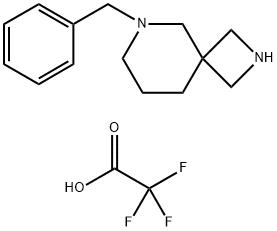 2,6-Diazaspiro[3.5]nonane, 6-(phenylMethyl)-, (2,2,2-trifluoroacetate) (1:1) Struktur