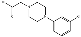 2-[4-(3-chlorophenyl)piperazin-1-yl]acetic acid Struktur