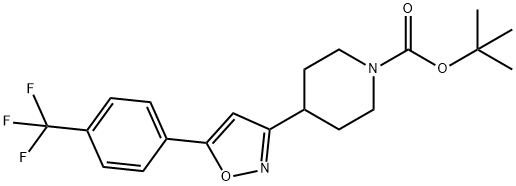 N-Boc 4-(5-(4-(Trifluoromethyl)Phenyl) Isoxazol-3-Yl)Piperidine Struktur