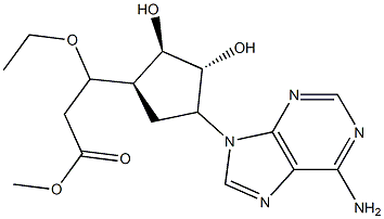 cyclaradine-5'-ethoxypropionate Struktur