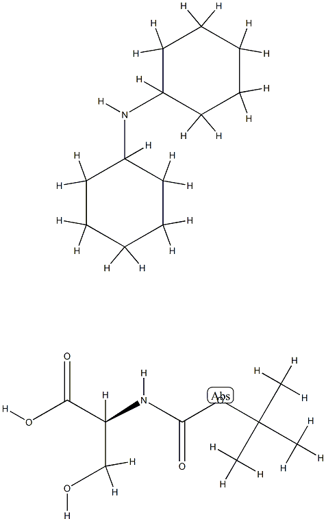 N-[tert-butoxycarbonyl]-L-serine, compound with dicyclohexylamine (1:1) Struktur