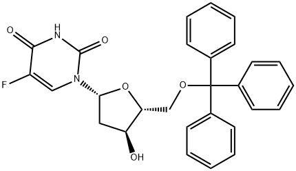 2'-Deoxy-5-fluoro-5'-O-(triphenylmethyl)uridine Struktur