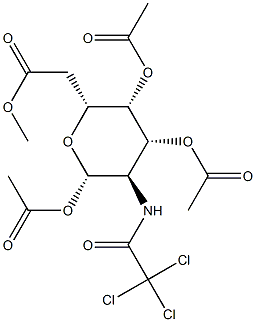 b-D-Glucopyranose,2-deoxy-2-[(trichloroacetyl)amino]-, 1,3,4,6-tetraacetate (9CI) Struktur