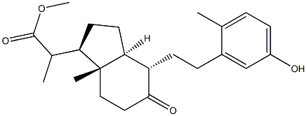 methyl 3-hydroxy-9-oxo-9,10-seco-23,24-dinor-1,3,5(10)-cholatrienoate Struktur