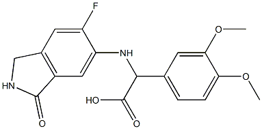 Benzeneacetic acid, α-[(6-fluoro-2,3-dihydro-3-oxo-1H-isoindol-5-yl)aMino]-3,4-diMethoxy- Struktur