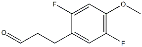 Benzenepropanal, 2,5-difluoro-4-Methoxy- (or 3-(2,5-Difluoro-4-Methoxyphenyl)propionaldehyde ) Struktur