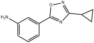 3-(3-cyclopropyl-1,2,4-oxadiazol-5-yl)aniline Struktur