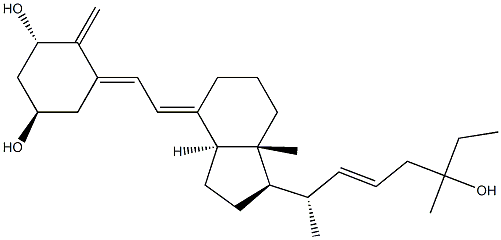 22-dehydro-1,25-dihydroxy-24-homovitamin D3 Struktur