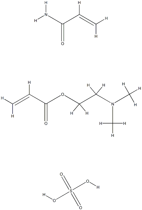 2-Propenoic acid, 2-(dimethylamino)ethyl ester, polymer with 2-propenamide, sulfate Struktur