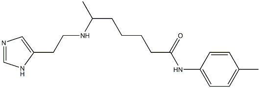 6-((2-(4-imidazolyl)ethyl)amino)heptanoic acid 4-toluidide Struktur