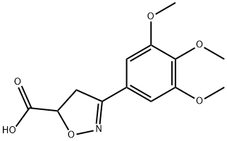 3-(3,4,5-trimethoxyphenyl)-4,5-dihydro-1,2-oxazole-5-carboxylic acid Struktur