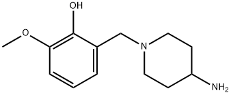 2-[(4-aminopiperidin-1-yl)methyl]-6-methoxyphenol Struktur