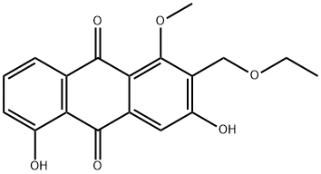 5-hydroxydamnacanthol-omega-ethyl ether Struktur