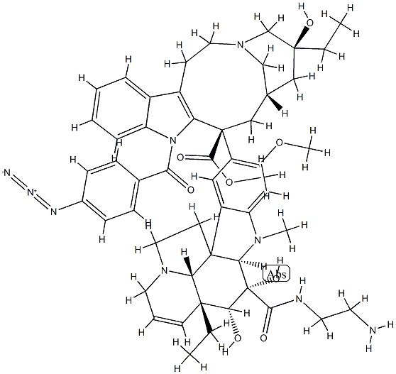 N-(4-azidobenzoyl)-N'-beta-aminoethylvindesine Struktur