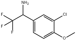 1-(3-chloro-4-methoxyphenyl)-2,2,2-trifluoroethan-1-amine Struktur