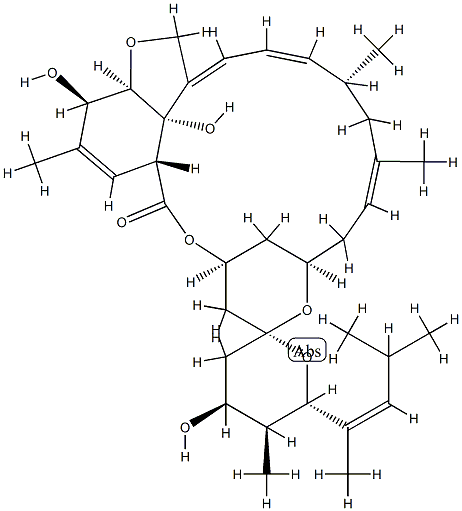 (6R,23S,25S)-5-O-Demethyl-28-deoxy-25-(1,3-dimethyl-1-butenyl)-6,28-epoxy-23-hydroxymilbemycin B Struktur