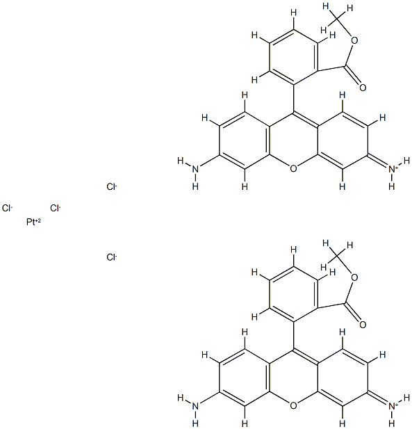 tetrachloroplatinate dianion-rhodamine-123 complex Struktur