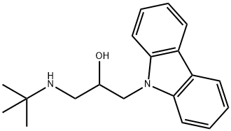 1-(tert-butylamino)-3-(9H-carbazol-9-yl)propan-2-ol Struktur