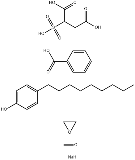 Formaldehyde, polymer with 4-nonylphenol and oxirane, benzoate hydrogen sulfobutanedioate, disodium salt Struktur