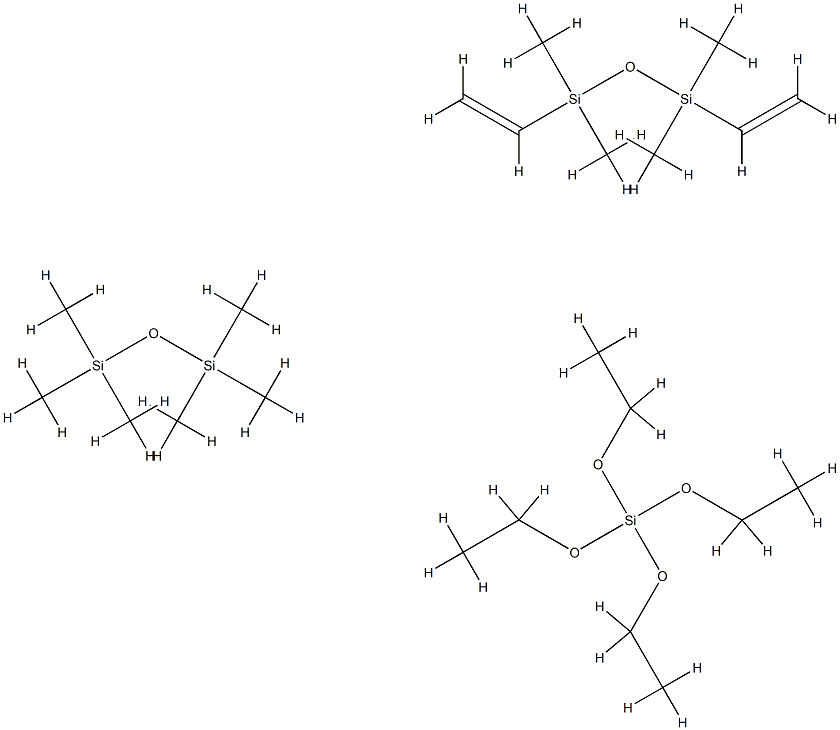 Silicic acid (H4SiO4), tetraethyl ester, hydrolysis products with 1,3-diethenyl-1,1,3,3-tetramethyldisiloxane and hexamethyldisiloxane Struktur