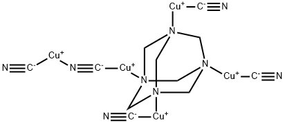 (HexaMethylenetetraMine)penta[copper(I) cyanide] Struktur