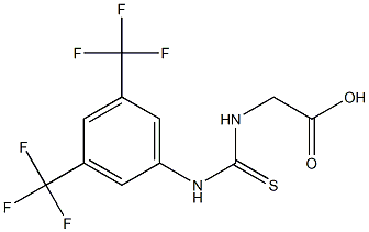 2-(3-(3,5-BIS(TRIFLUOROMETHYL)PHENYL)THIOUREIDO)ACETIC ACID Struktur