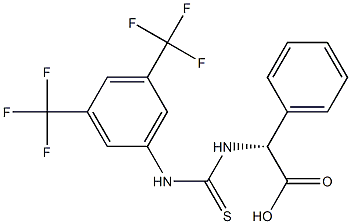 (R)-2-(3-(3,5-BIS(TRIFLUOROMETHYL)PHENYL)THIOUREIDO)-2-PHENYLACETIC ACID Struktur