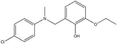 2-({[(4-chlorophenyl)methyl]amino}methyl)-6-ethoxyphenol Struktur