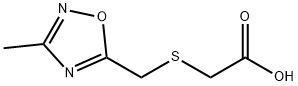 {[(3-methyl-1,2,4-oxadiazol-5-yl)methyl]thio}acetic acid(SALTDATA: FREE) Struktur